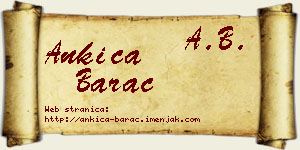 Ankica Barać vizit kartica